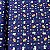 Tecido Tricoline Azul Marinho Estampado Animais 1,40m Artesanatos - Imagem 1
