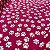 Tecido Tricoline Rosa Estampa Patinhas 1,40m Para Roupinhas Pet - Imagem 6