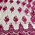 Tule Bordado Pink Modelo Itália 1,35x1,00m Fios 3D Para Vestidos Femininos - Imagem 3