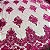 Tule Bordado Pink Modelo Itália 1,35x1,00m Fios 3D Para Vestidos Femininos - Imagem 4