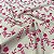 Tecido Linho Natural Bordado Cru Floral Raminhos 1,30m Para Vestidos Feminos - Imagem 6