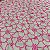 Tecido Linho Natural Bordado Natural Flores Rosa 1,30m Para Vestidos Feminos - Imagem 3