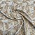 Tecido Linho Natural Bordado Cru Floral Bege 1,30m Para Vestidos Femininos - Imagem 3