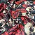Tecido Cetim Estampado Digital Caveira e Rosas 1,40m P/ Bandanas Abutris - Imagem 6