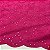 Tecido Lese Bordada Floriznhas Rosa e Roxo 1,35m 100% Algodão Laise - Imagem 3