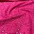 Tecido Lese Bordada Floriznhas Rosa e Roxo 1,35m 100% Algodão Laise - Imagem 5