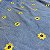 Tecido Denim Jeans Bordado Florzinhas 1,30m Para Roupas Conjuntos Femininos - Imagem 5