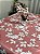 Toalha de Mesa Floral Rosê Pvc Térmica 1,40m Cozinha Decoração - Imagem 1