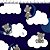 Tecido Tricoline Ursinhos na Nuvem 1,40x1,00m Artesanatos - Imagem 2