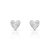 Brinco de Prata Coração Texturizado - Imagem 1