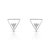 Brinco de Prata Geométrico Triângulo com Zircônias - Imagem 1