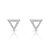 Brinco de Prata Triângulo Vazado Com Zircônias - Imagem 1