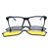 Armação para óculos de grau clip on retangular - Santos - 3 Lentes - Imagem 1
