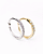 Piercing Argola Meia Aliança com Zircônias - Ouro 14k - Imagem 1
