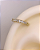 Piercing Argola em D Meia Aliança com Zircônias - Ouro 14k - Imagem 2