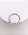 Piercing Argola com Zircônias Quadrada Frontal - Ouro 14k - Imagem 1