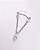 Piercing Labret com Corrente e Zircônia Navet - Ouro 14k - Imagem 2