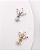 Piercing Labret com Zircônias Navet e Pingente - Ouro 14k - Imagem 1