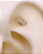 Piercing Labret com Mini Cluster de Zircônias Navet - Ouro 14k - Imagem 2