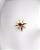 Piercing Labret Estrela Rubra - Ouro 18k - Imagem 2