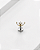 Piercing Labret Fleur Moissanite - Ouro 18k - Imagem 1