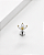 Piercing Labret Pétale Moissanite - Ouro 18k - Imagem 1