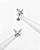 Piercing Labret Mini Borboleta com Zircônias - Titânio - Imagem 3