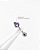 Piercing Barbell com Ametista - Titânio - Imagem 5