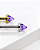 Piercing Barbell com Ametista - Titânio - Imagem 1