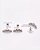 Piercing Labret com Cluster de 5 Cristais Adhara - Titânio - Imagem 2