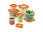 Conjunto 6 Potes Laranja Continental Freezer E Microondas - Imagem 1