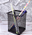 Organizador Quadrado De Mesa Aramado Preto - Brw - Imagem 2