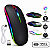 Mouse Sem Fio Recarregavel Bateria Interna Wireless Bluetooth Usb Ergonômico Led Rgb Dpi - Imagem 1
