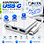 Adaptador Hub USB-C 3 em 1 com HDMI + USB 3.0 + USB-C para Notebook Celular e Monitor - Imagem 1