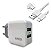 Carregador KAIDI Dual USB 2.4A com 2 Portas + Cabo USB-A para USB-C Tipo C - Imagem 2