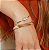 PULSEIRA DOURADA ESCAMADA - FOLHEADA OURO 18K - Imagem 2
