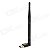 adaptador de rede com antena - Preto Mini 100mW 150Mbps IEEE802.11b/g/n USB WiFi - Imagem 2