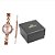 Kit Relógio Feminino Vintage Rosé Com Pulseira Cristais - Imagem 2