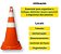CONE RÍGIDO LARANJA/BRANCO - Imagem 2