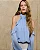 BLUSA OMBRO VAZADO AZUL - Imagem 1