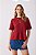 BLUSA CANELADA PEPLUM CHERRY RED - Imagem 2