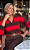 TRICOT LISTRADO MARROM/VERMELHO - Imagem 1