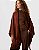 PONCHO TRICOT FRANJA TERRACOTA - Imagem 1