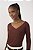 BLUSA CREPE MARROM - Imagem 4