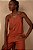 BLUSA LINHO QUADRADINHA MARROM - Imagem 1