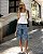 BERMUDA JEANS FLORAL - Imagem 1