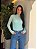 BLUSA EM RENDA MENTA - Imagem 1