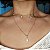 Choker com Pingentes de Olho Grego - Banhado a Ouro 18k - Imagem 1
