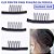 2 clipes  Pentes para peruca  grampos para extensões de cabelo - Imagem 1
