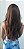 Peruca Aline Castanho Médio Longa Ondulada com imitação do couro cabeludo Cabelo Orgânico - Imagem 1